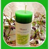 Money Reiki Charged Pillar Candle Candles Mystical Moons