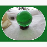 Mystic Green Healing Crystal Ball & Stand 50Mm Mystical Moons