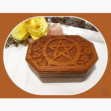 Octagonal Pentagram Keepsake Box Mystical Moons