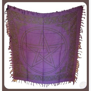 Pentagram Altar Cloth Mystical Moons