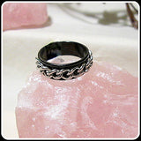 Black Stainless Steel Chain Ring