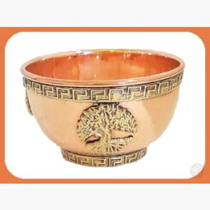 Tree Of Life Copper Brass Offering Bowl Bowls Mystical Moons